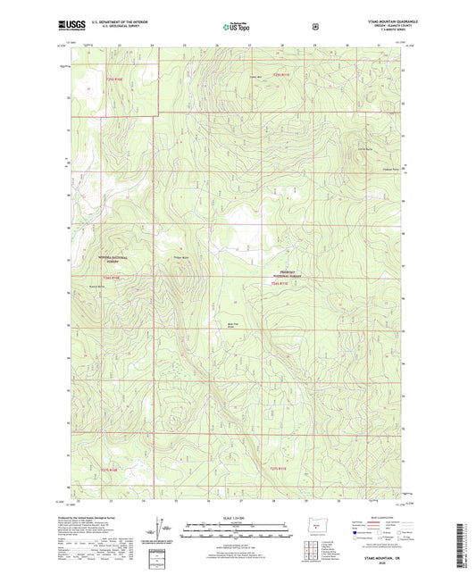 Stams Mountain Oregon US Topo Map Image