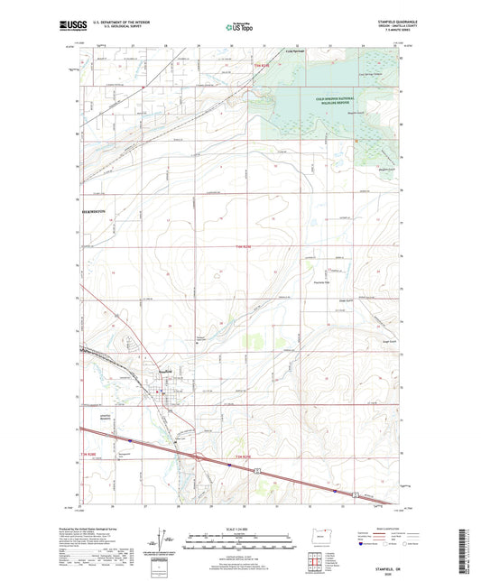 Stanfield Oregon US Topo Map Image