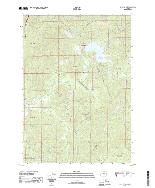 Starvout Creek Oregon US Topo Map Image
