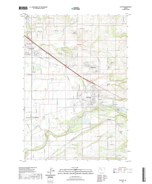 Stayton Oregon US Topo Map Image