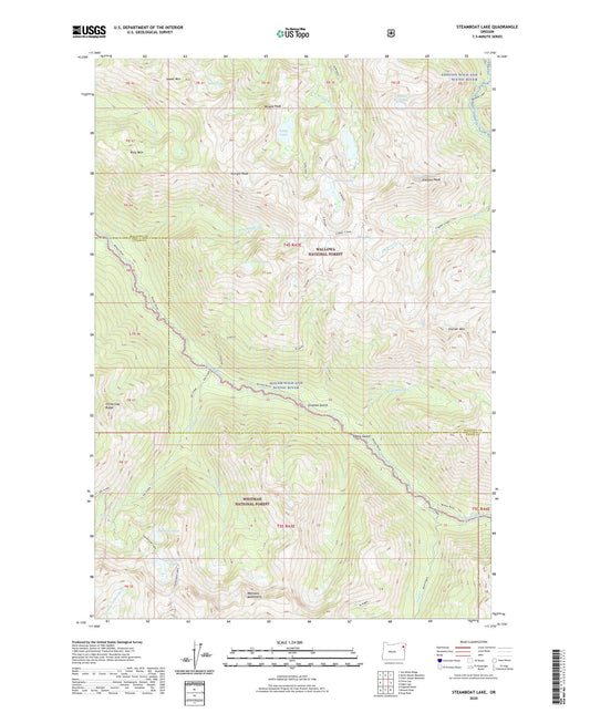 Steamboat Lake Oregon US Topo Map Image
