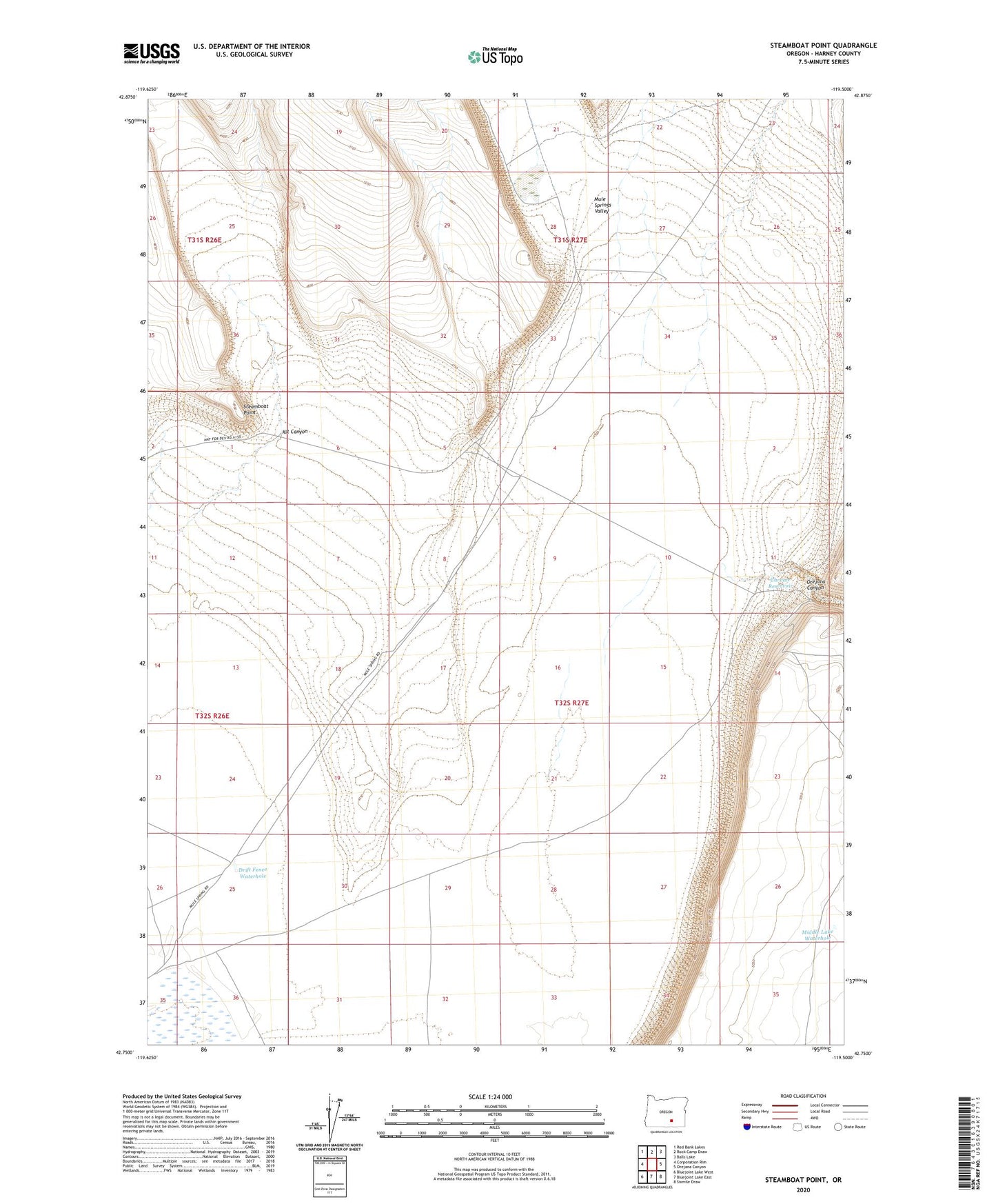 Steamboat Point Oregon US Topo Map Image