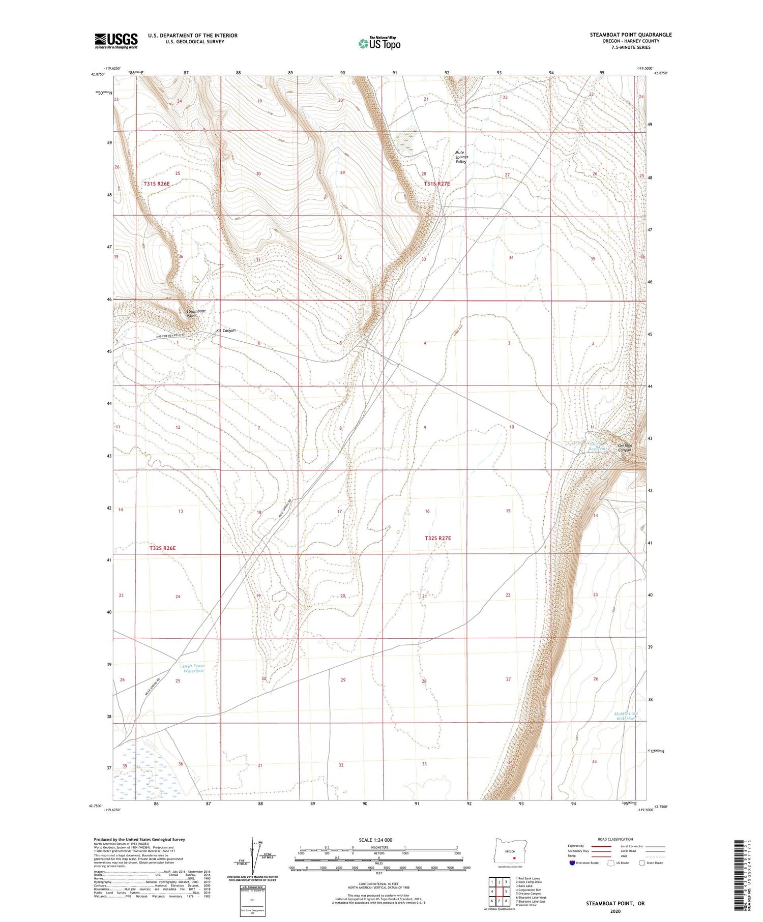Steamboat Point Oregon US Topo Map Image