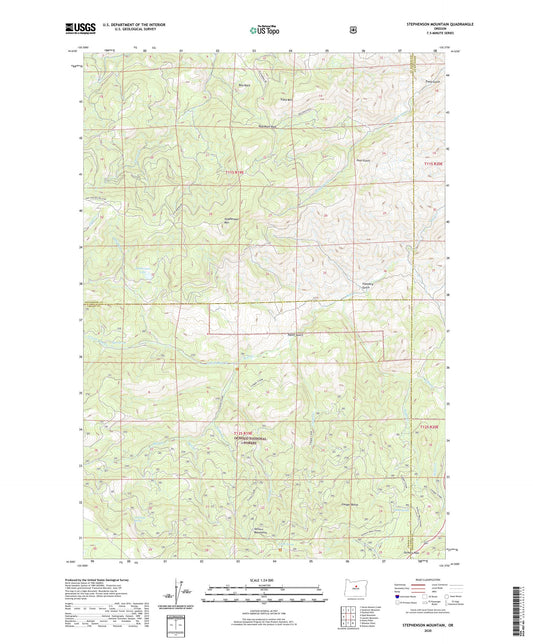 Stephenson Mountain Oregon US Topo Map Image