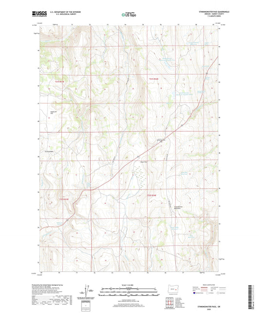 Stinkingwater Pass Oregon US Topo Map Image