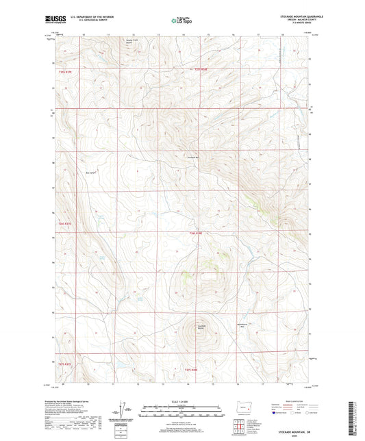Stockade Mountain Oregon US Topo Map Image