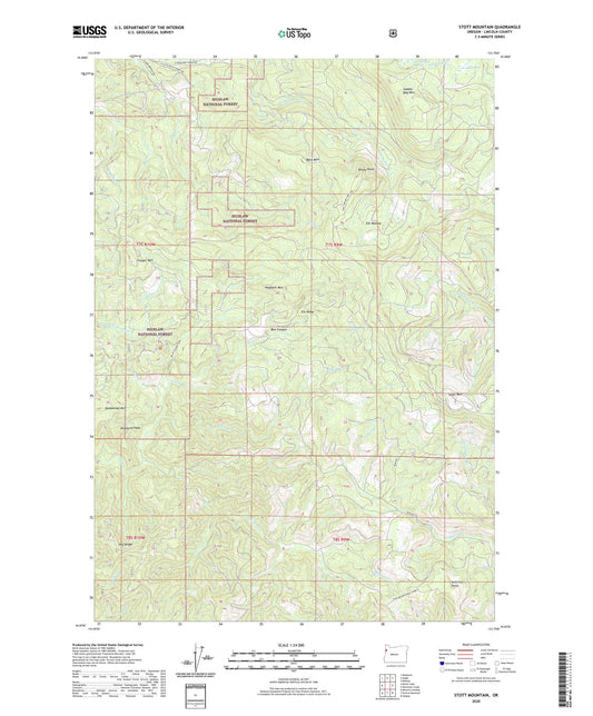 Stott Mountain Oregon US Topo Map Image