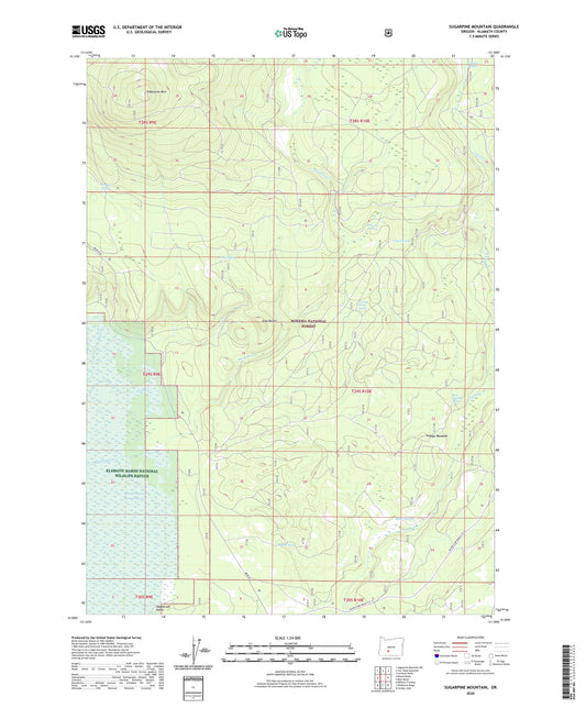 Sugarpine Mountain Oregon US Topo Map Image