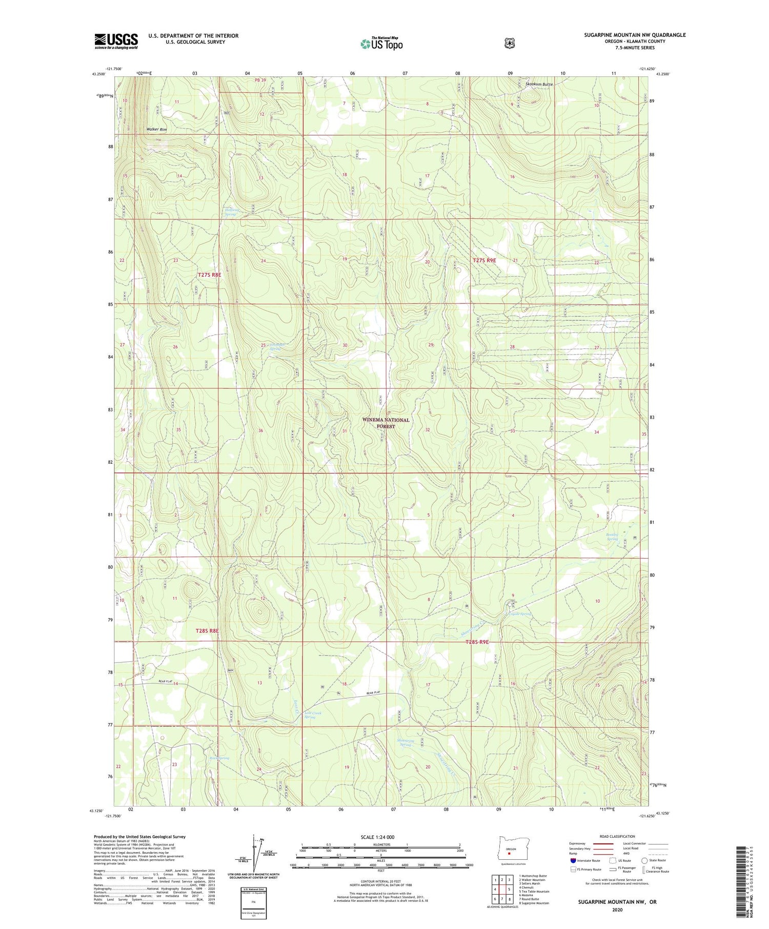 Sugarpine Mountain NW Oregon US Topo Map Image