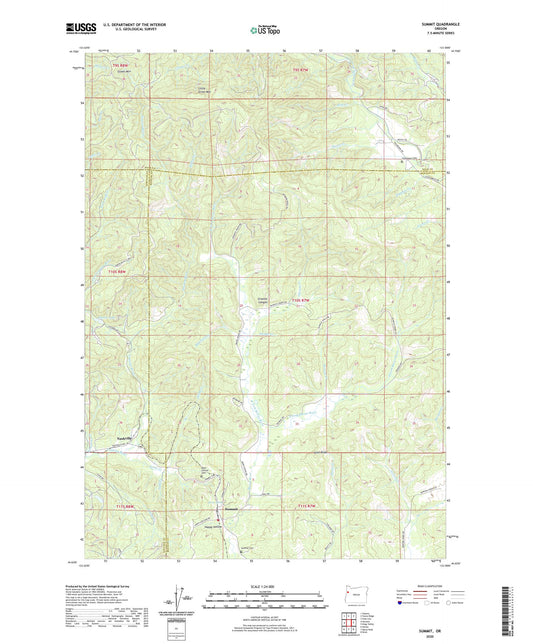 Summit Oregon US Topo Map Image