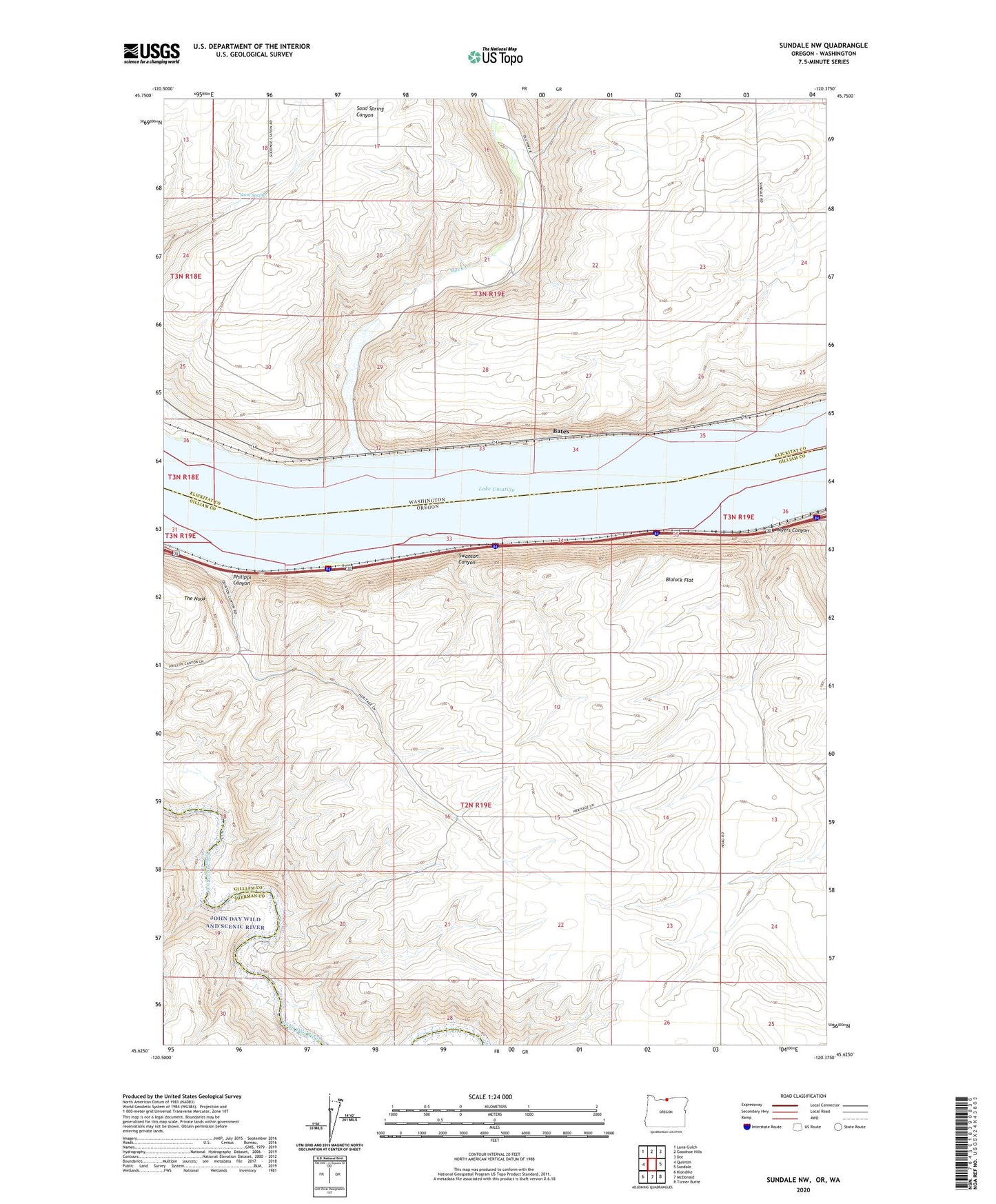 Sundale NW Oregon US Topo Map Image