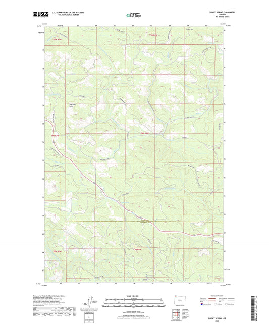 Sunset Spring Oregon US Topo Map Image