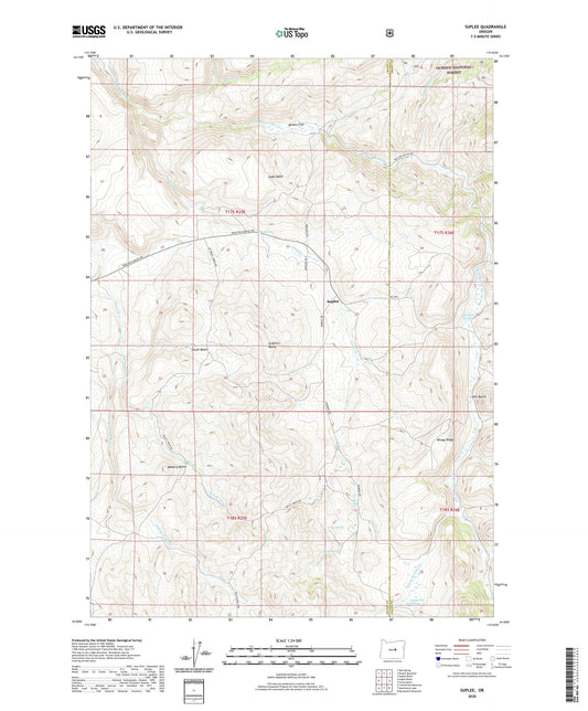 Suplee Oregon US Topo Map Image