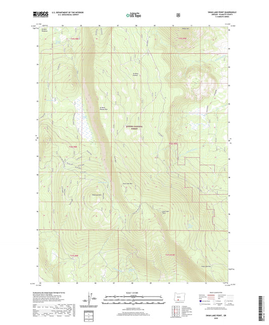 Swan Lake Point Oregon US Topo Map Image