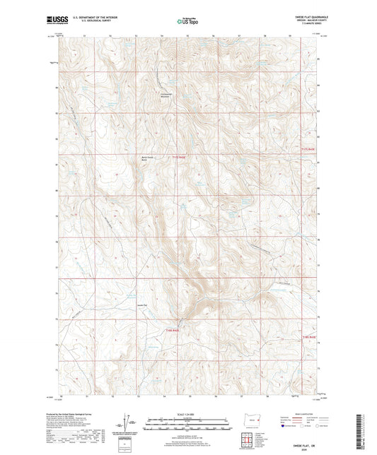 Swede Flat Oregon US Topo Map Image