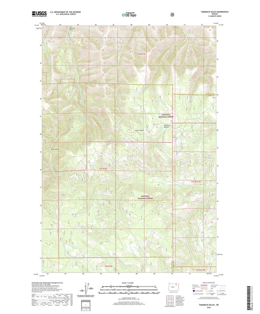 Tamarack Gulch Oregon US Topo Map Image
