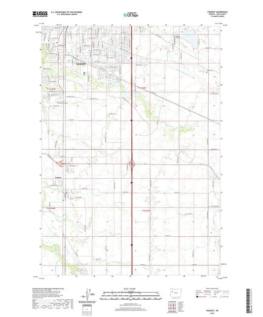 Tangent Oregon US Topo Map Image