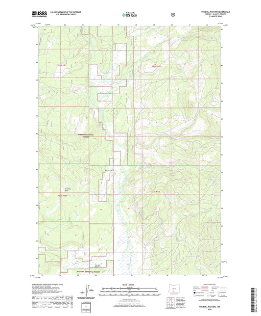 The Bull Pasture Oregon US Topo Map Image