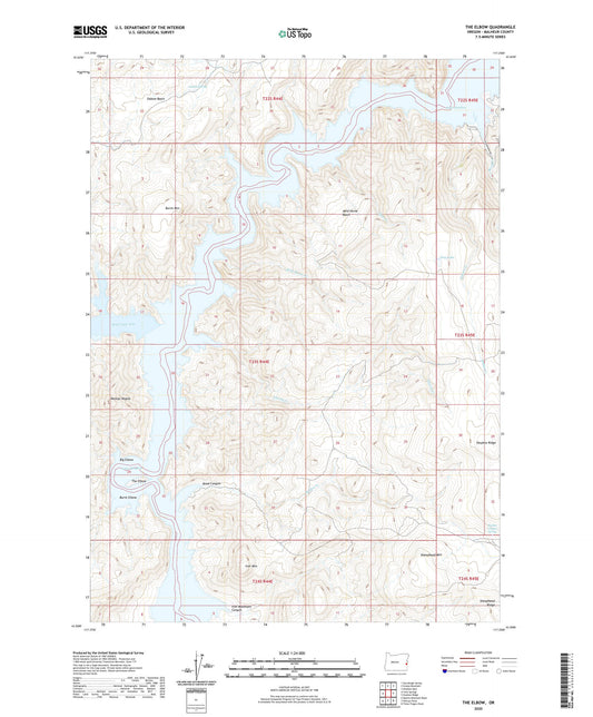 The Elbow Oregon US Topo Map Image