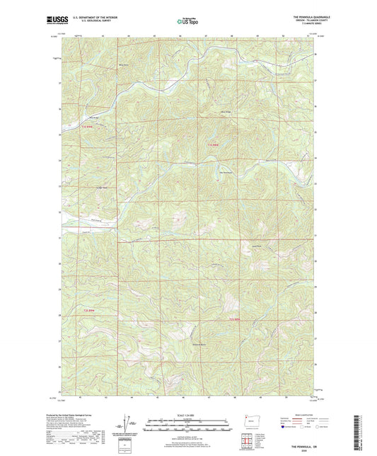 The Peninsula Oregon US Topo Map Image