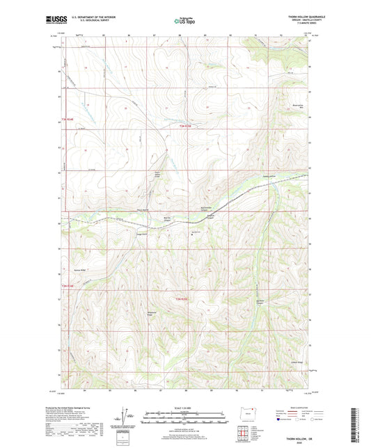 Thorn Hollow Oregon US Topo Map Image