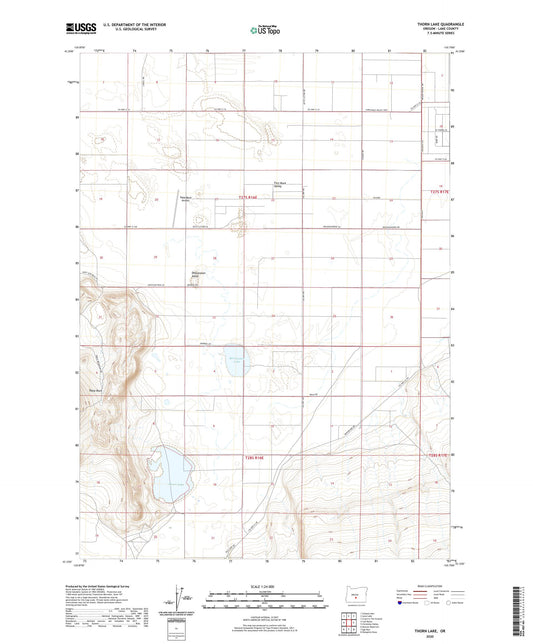 Thorn Lake Oregon US Topo Map Image