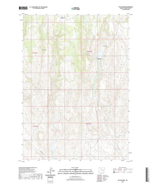 Tin Can Ridge Oregon US Topo Map Image