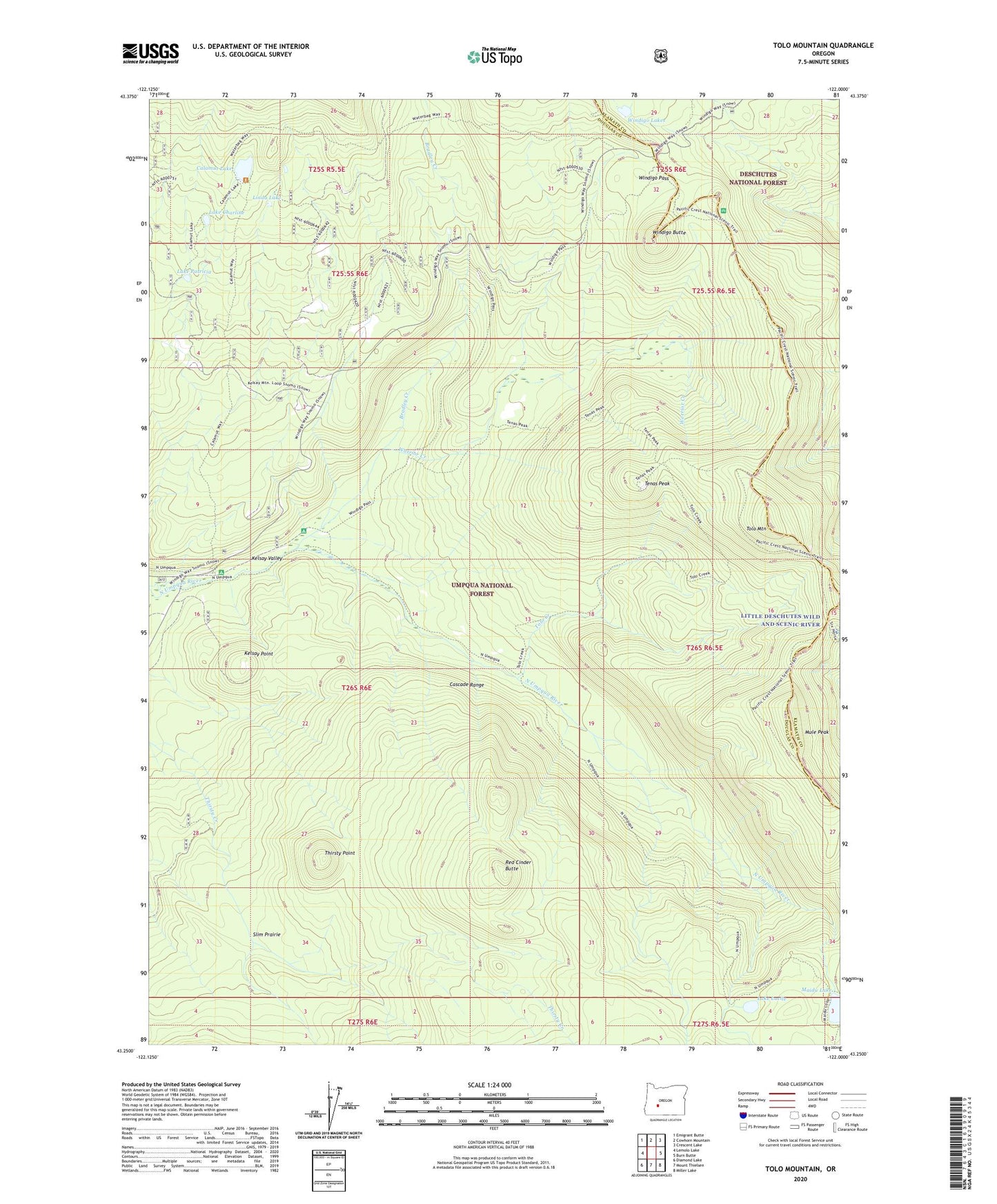 Tolo Mountain Oregon US Topo Map Image