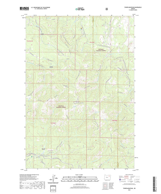 Tower Mountain Oregon US Topo Map Image