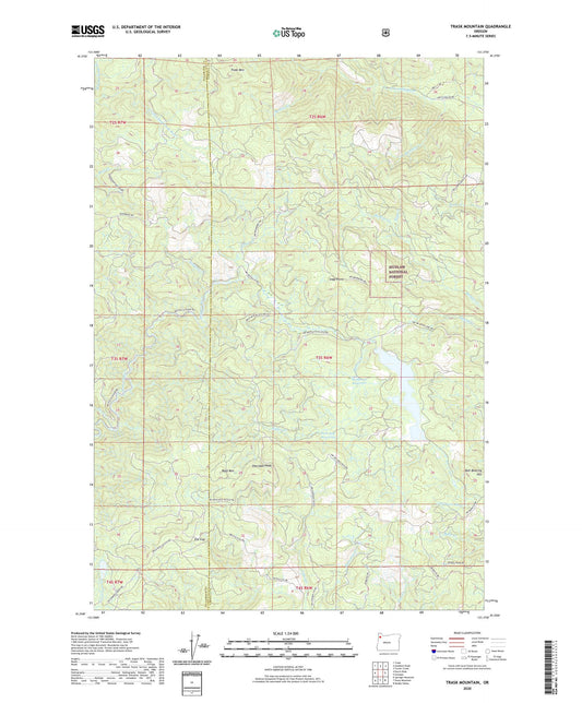 Trask Mountain Oregon US Topo Map Image