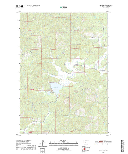Triangle Lake Oregon US Topo Map Image