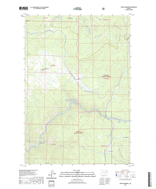Trout Meadows Oregon US Topo Map Image