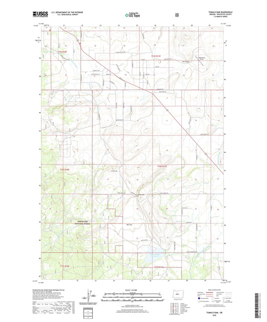 Tumalo Dam Oregon US Topo Map Image