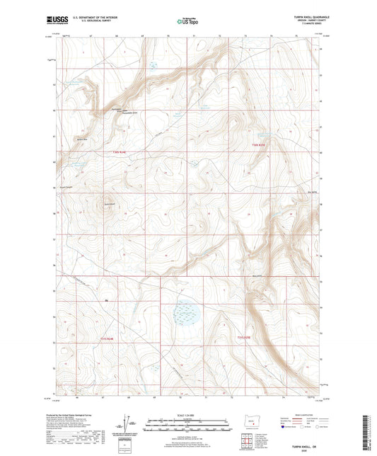 Turpin Knoll Oregon US Topo Map Image