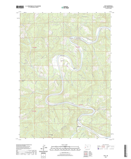 Tyee Oregon US Topo Map Image