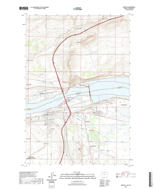 Umatilla Oregon US Topo Map Image