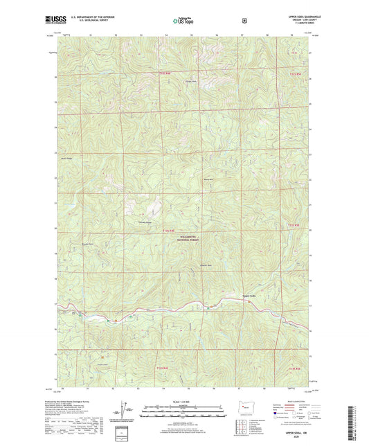 Upper Soda Oregon US Topo Map Image