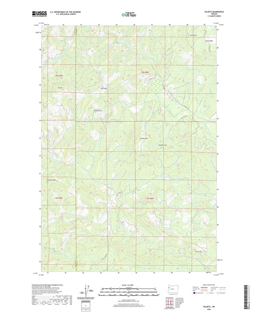 Valsetz Oregon US Topo Map Image