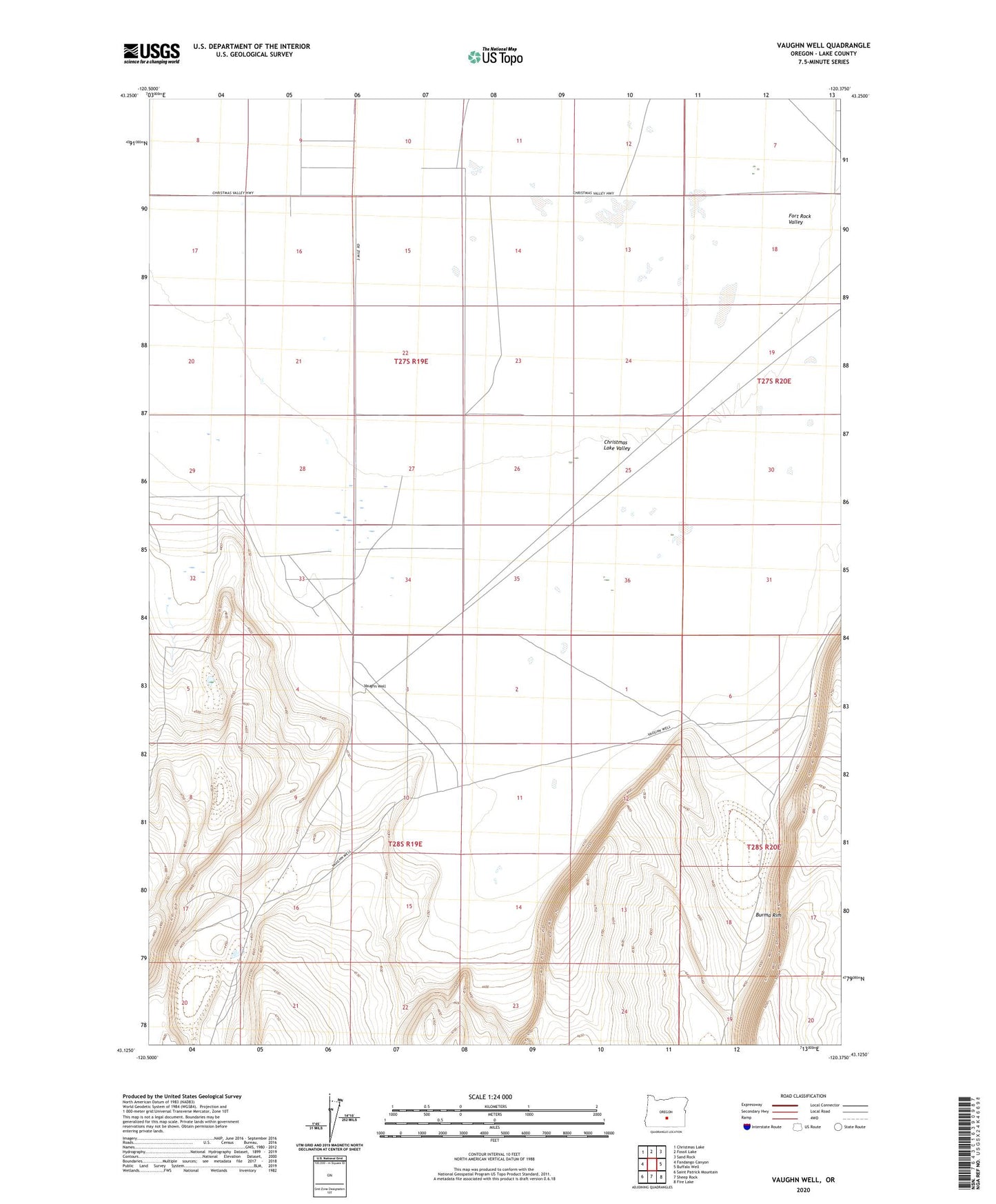 Vaughn Well Oregon US Topo Map Image