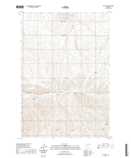 Vey Ranch Oregon US Topo Map Image