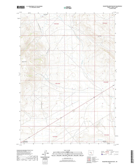 Wagontire Mountain East Oregon US Topo Map Image
