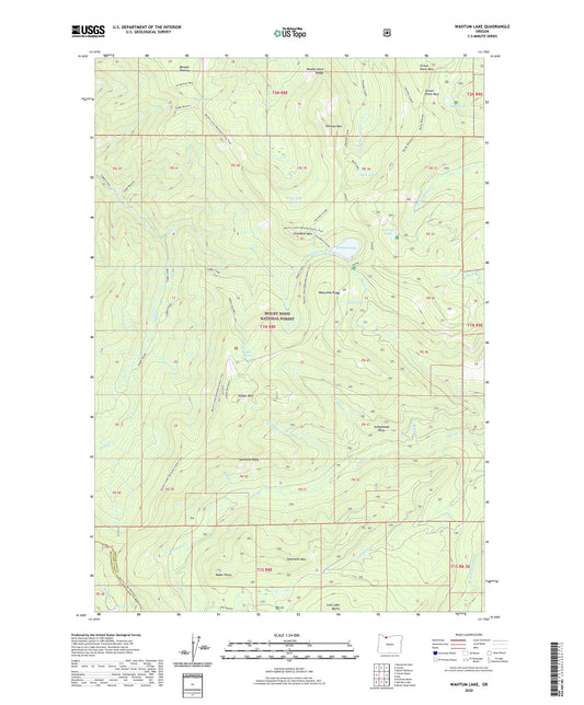 Wahtum Lake Oregon US Topo Map Image