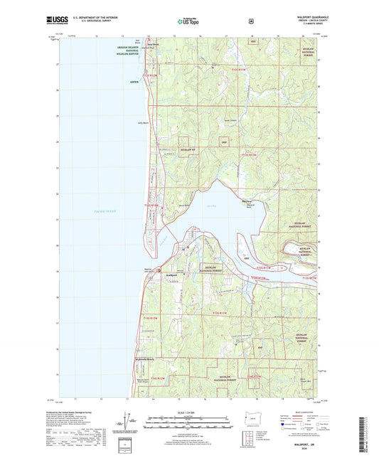 Waldport Oregon US Topo Map Image