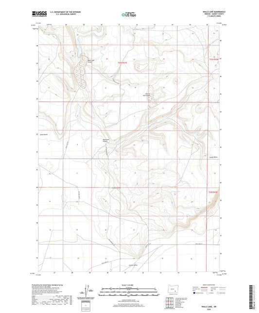 Walls Lake Oregon US Topo Map Image