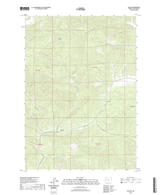 Walton Oregon US Topo Map Image