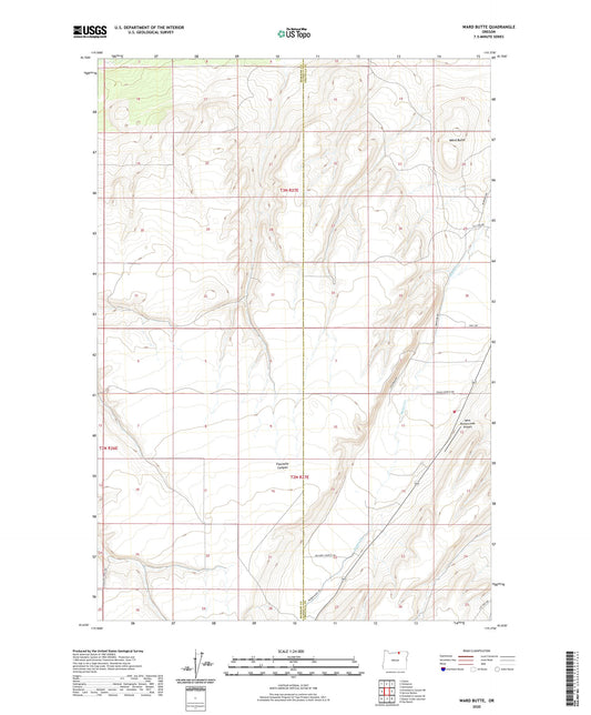 Ward Butte Oregon US Topo Map Image