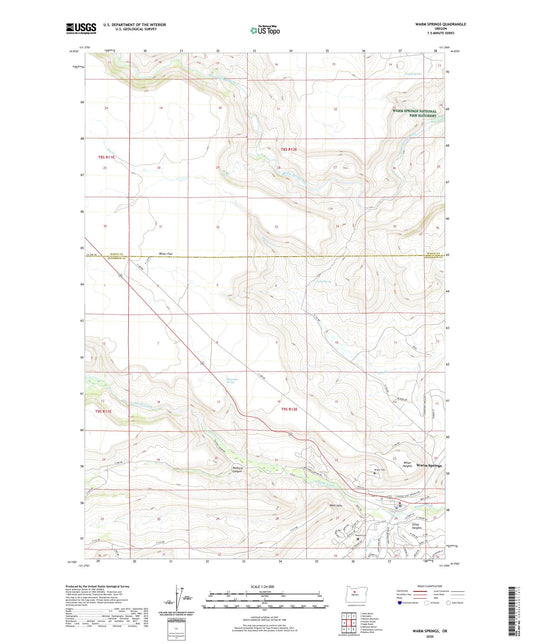 Warm Springs Oregon US Topo Map Image