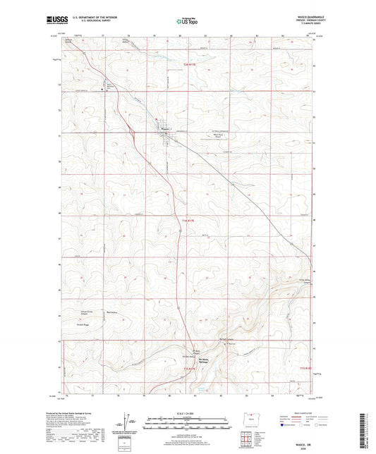 Wasco Oregon US Topo Map Image