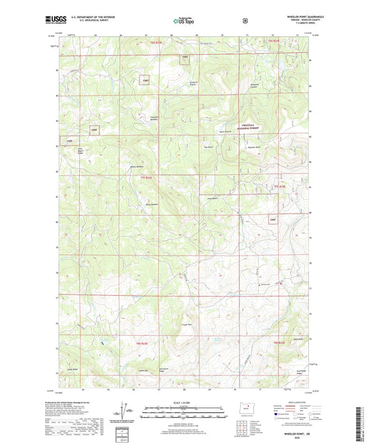 Wheeler Point Oregon US Topo Map Image