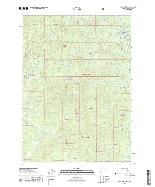 Whetstone Point Oregon US Topo Map Image